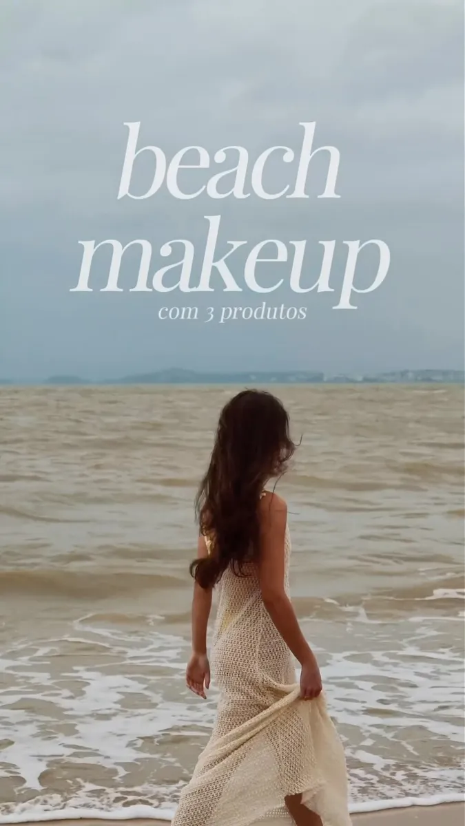 Beach makeup, capa de vídeo na praia