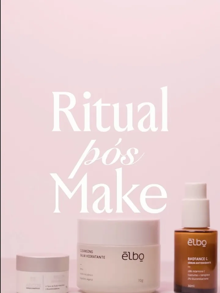 Ritual pós make com produtos de cuidados com a pele